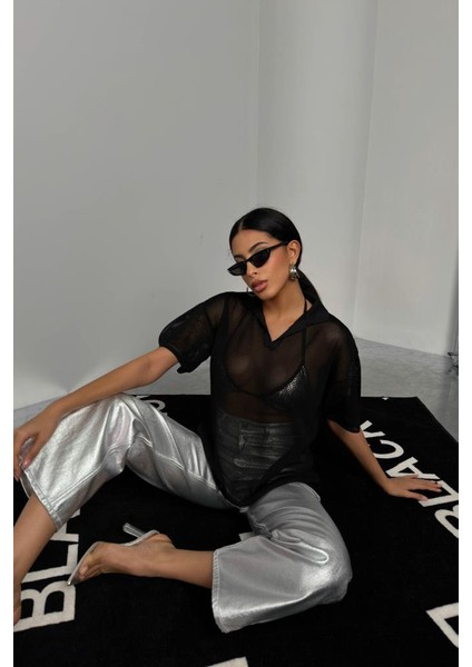 Polo Yaka Transparan T-Shirt fırsatları