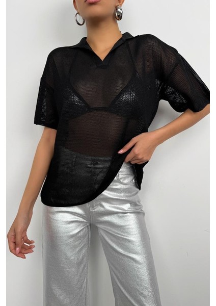 Polo Yaka Transparan T-Shirt indirimleri