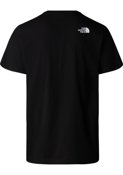 M S/s Fıne Alpıne Equıpment Tee 3 - Eu Erkek Siyah Tshirt NF0A87U3JK31