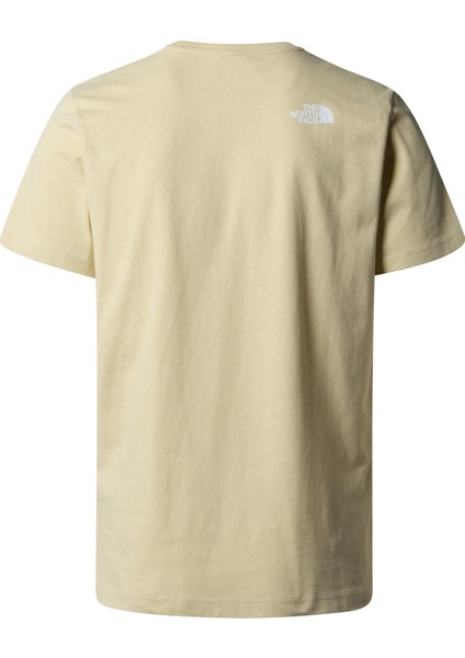 The North Face M S/s Woodcut Dome Tee Erkek Bej Tshirt NF0A87NX3X41