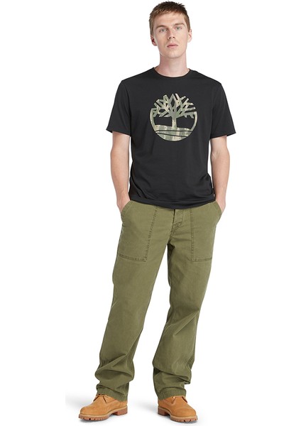 Camo Tree Logo Short Sleeve Tee Erkek Siyah Tshirt TB0A5UP30011 fiyatları