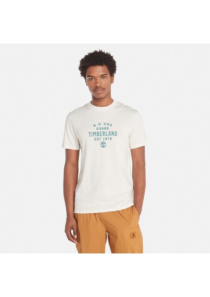 Front Graphic Short Sleeve Tee Erkek Beyaz Tshirt TB0A5UF7CM91