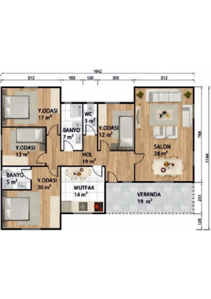 Ballife Prefabrik  166 M2 Standart Prefabrik Konut