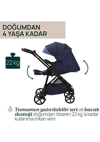 Seety Bebek Arabası Oxford Blue