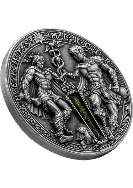 Hermes And Mercury 2022 2 Ons 62.20 Gram Gümüş Sikke Coin (999)