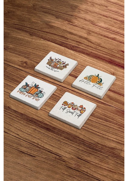 Pumpkin Spice Drink, Bal Kabaklı Içecek Doğal Taş Traverten Bardak Altlığı 4 Lü Set modelleri