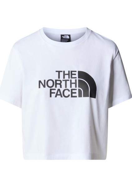 W S/s Cropped Easy Tee Kadın Beyaz Tshirt NF0A87NAFN41