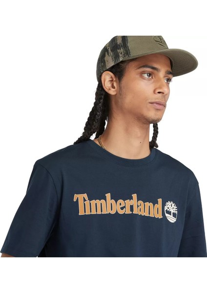 Linear Logo Short Sleeve Tee Erkek Lacivert Tshirt TB0A5UPQ4331 fiyatları