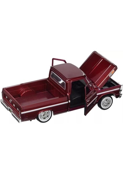 Motor Max Motormax 1969 Ford F-100 Pickup 1/24 Ölçek Bordo Model Araba