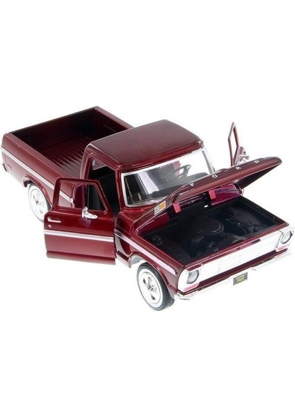 Motor Max Motormax 1969 Ford F-100 Pickup 1/24 Ölçek Bordo Model Araba fiyatları