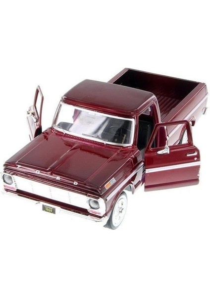 Motor Max Motormax 1969 Ford F-100 Pickup 1/24 Ölçek Bordo Model Araba indirimleri