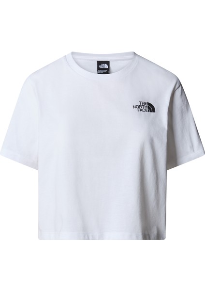 W Sımple Dome Cropped Slım Tee Kadın Beyaz Tshirt NF0A87U4FN41