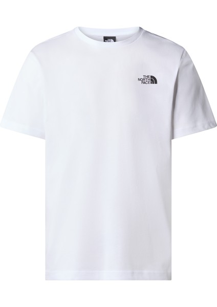 The North Face M S/s Box Nse Tee Erkek Beyaz Tshirt NF0A87NPFN41