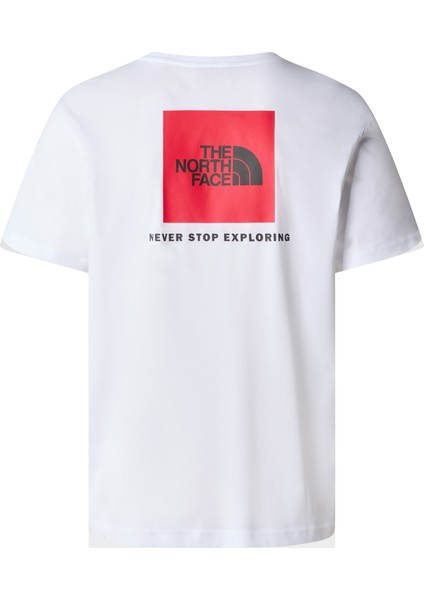 The North Face M S/s Box Nse Tee Erkek Beyaz Tshirt NF0A87NPFN41