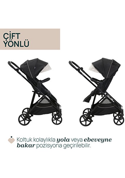 Seety Bebek Arabası  Etna Black