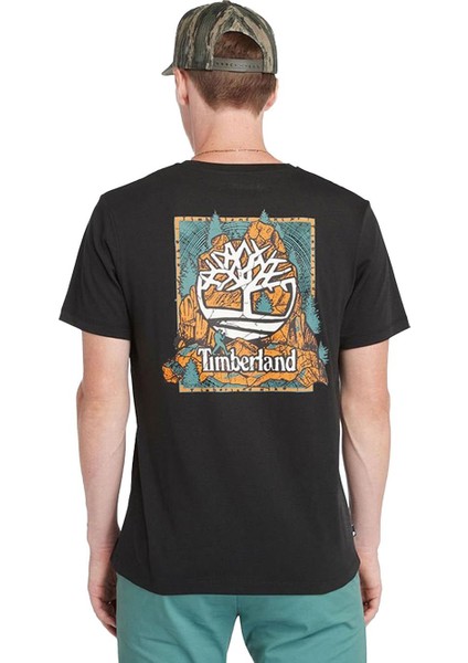 Back Graphic Short Sleeve Tee Erkek Siyah Tshirt TB0A5UDY0011 modelleri