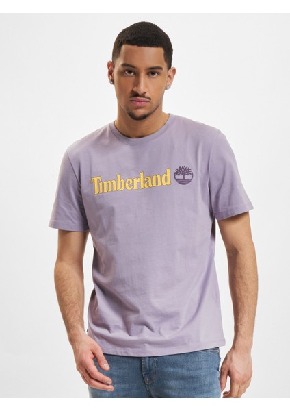 Linear Logo Short Sleeve Tee Erkek Mor Tshirt TB0A5UPQEG71