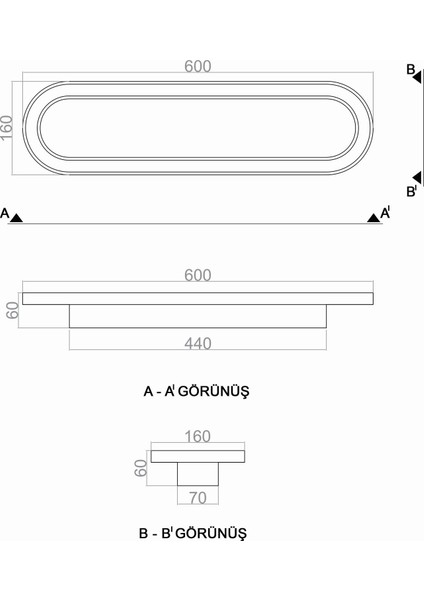 voxlamp lighting solutions Plafonia Led Plafonyer Led Avize Ahşap 60 x 16  cm