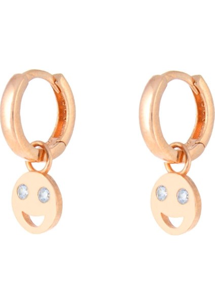 925 Ayar Gümüş Gülen Yüz Küpe