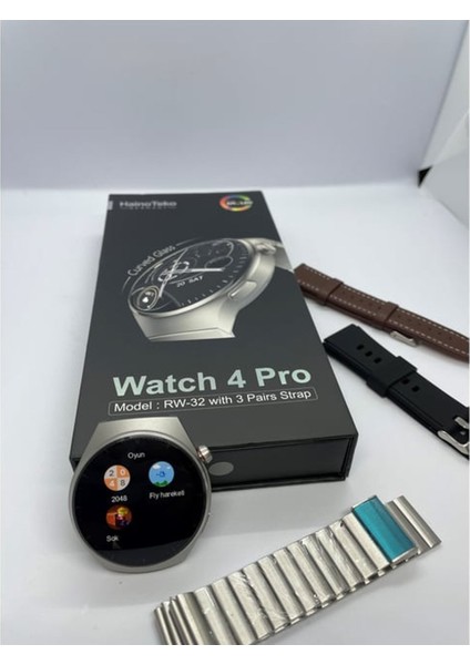 Haino Teko Watch 4 Pro RW32 Curved Amoled Ekran 3 Kordon Akıllı Saat