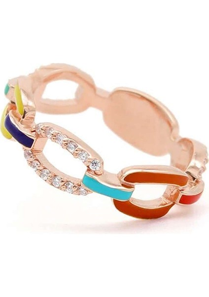 Zarif Taşlı Mineli Zincir Yüzük fiyatları