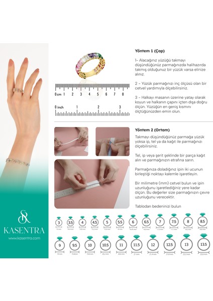 Zarif Taşlı Mineli Zincir Yüzük indirimleri