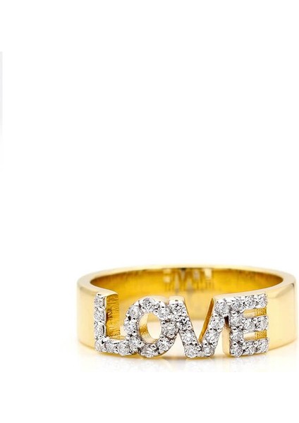 Taşlı Love Yüzük modelleri