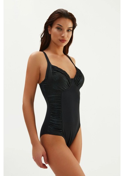 Balenli Sim Detaylı Toparlayıcı Mayo Siyah 2279ESMY modelleri