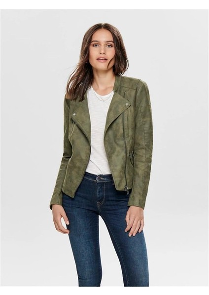 kadın onlava faux leather biker otw noos 15102997