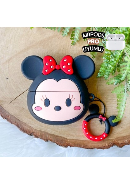 2'li Set - Pro Uyumlu Kurabiye ve Ayıcık ve Minnie Mouse Figürlü Ikili Kulaklık Kılıfı Seti modelleri
