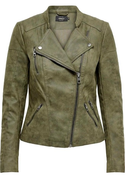 kadın onlava faux leather biker otw noos 15102997