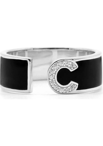 Kişiselleştirilebilir Taşlı Mineli Baş Harf Yüzük fiyatları