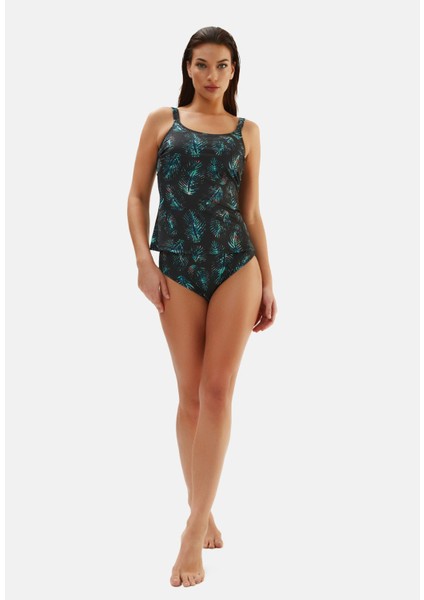 Hızlı Kuruma Etkili Toparlayıcı Tankini Desenli 2440ESTK