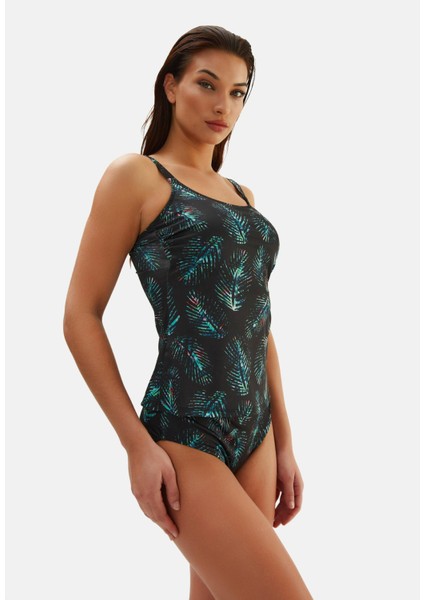 Hızlı Kuruma Etkili Toparlayıcı Tankini Desenli 2440ESTK