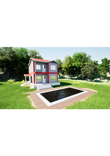 Ballife Prefabrik 92 M2 Standart Dubleks Prefabrik Konut modelleri