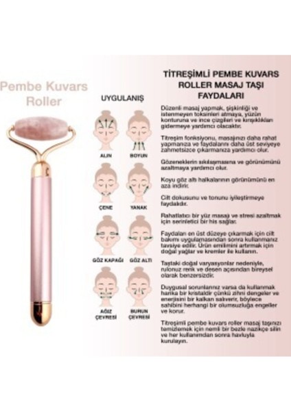 Sertifikalı Titreşimli Pembe Kuvars Masaj Aleti - Doğal Taş Ustası modelleri