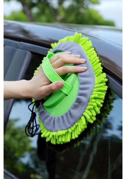 Mikrofiber Çok Fonksiyonlu Teleskopik Sopalı Oto Araba Yıkama Temizleme Fırçası Mopu, 2 Adet Mop Başlığı DG-1728