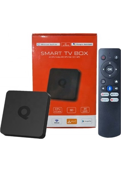 Woopker Q1 Tv Kutusu Allwinner H313 Android 10 2gb 16GB Çift Wifi Bt 4K Medya Oynatıcı Set Top Box Tv Box