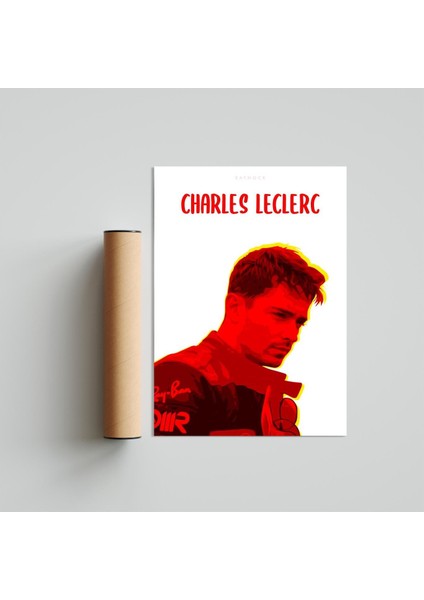 Charles Leclerc 21 x 30 cm  - Beyaz Çerçeveli