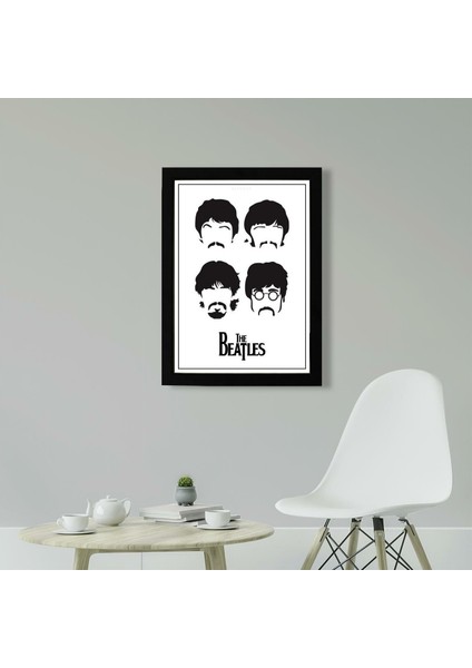 The Beatles 21 x 30 cm - Beyaz Çerçeveli