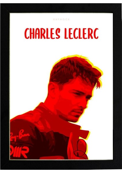 Charles Leclerc 21 x 30 cm - Siyah Çerçeveli