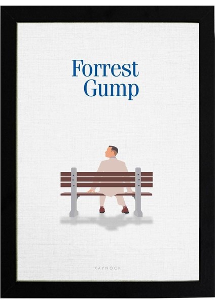 Forrest Gump 21 x 30 cm - Beyaz Çerçeveli