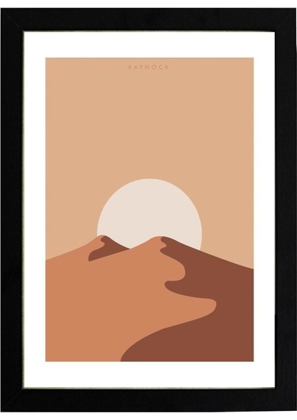 Minimal 2 Poster Tablo 21 x 30 cm - Beyaz Çerçeveli