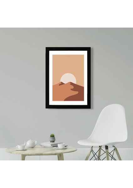 Minimal 2 Poster Tablo 21 x 30 cm - Beyaz Çerçeveli