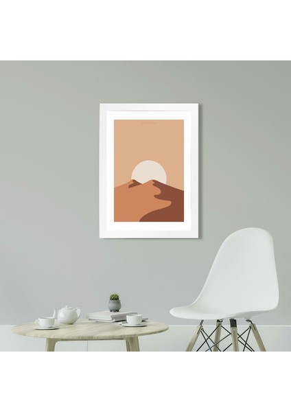 Minimal 2 Poster Tablo 21 x 30 cm - Beyaz Çerçeveli