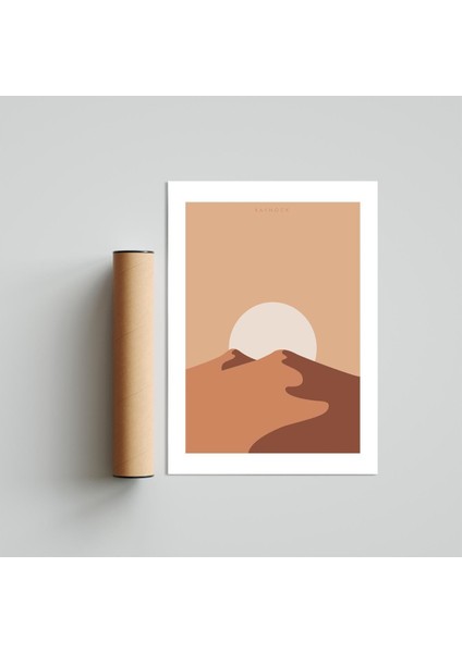 Minimal 2 Poster Tablo 21 x 30 cm - Beyaz Çerçeveli