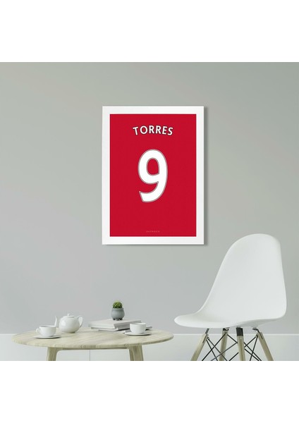 Fernando Torres Forma Poster Tablo 21 x 30 cm - Beyaz Çerçeveli