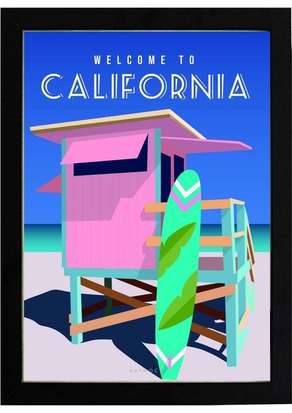 California 21 x 30 cm - Beyaz Çerçeveli