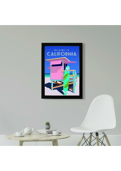 California 21 x 30 cm - Beyaz Çerçeveli