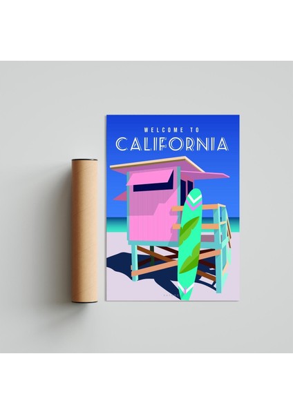 California 21 x 30 cm - Beyaz Çerçeveli